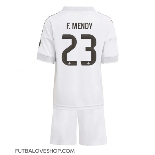 Dres Real Madrid Ferland Mendy #23 Domáci pre deti 2025-26 Krátky Rukáv (+ trenírky)